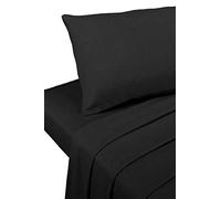 Bedding Heaven 2 '15,2 cm Percale Drap-housse. Noir. Idéal pour les Lits superposés, petite Unique et caravane Lit.