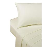 Bedding Heaven Drap-Housse en Percale 180 Fils Ivoire Idéal pour lit superposé, lit Simple et lit de Caravane