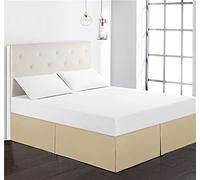 Bedding Jupe De Lit Élastique 90/120/140/150/180CM Cache Sommier Emballage Autour Jupe De Lit, Creux Étendue Lit Volant De Poussière Avec 38cm Goutte (Color : L, Size : 99X190+38CM)