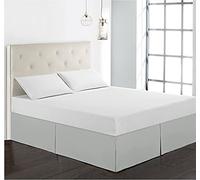 Bedding Jupe De Lit Élastique 90/120/140/150/180CM Cache Sommier Emballage Autour Jupe De Lit, Creux Étendue Lit Volant De Poussière Avec 38cm Goutte (Color : G, Size : 137X190+38CM)