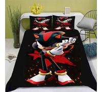 Bedding Sonic X, Sonic Bedding - Parure De Lit Anime Sonic Literie Enfant X Sonic Microfibre Impression D (Xcm)