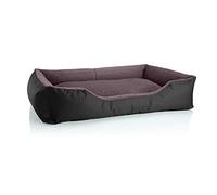 BedDog Chien/Chat Panier Teddy S à XXXL, 14 Couleurs au Choix, en Cordura & Microfibre Velours, lit de Chien Lavable, Coussin de Chien, pour l''intérieur et l''extérieur, Taille XXXL, Noir/Brun'