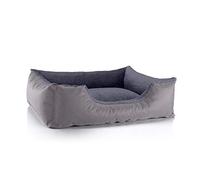 BedDog Chien/Chat Panier Teddy S à XXXL, 14 Couleurs au Choix, en Cordura & Microfibre Velours, lit de Chien Lavable, Coussin de Chien, pour l''intérieur et l''extérieur, Taille L, Gris/Gris'