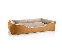 BedDog Chien/Chat Panier Teddy S à XXXL, 14 Couleurs au Choix, en Cordura & Microfibre Velours, lit de Chien Lavable, Coussin de Chien, pour l''intérieur et l''extérieur, Taille XXXL, Or/Beige'