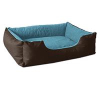 BedDog® lit pour Chien LUPI, Brun/Bleu, M env. 70x55 cm,Panier Corbeille, Coussin de Chien