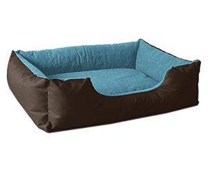 BedDog® lit pour Chien LUPI, Brun/Bleu, M env. 70x55 cm,Panier Corbeille, Coussin de Chien