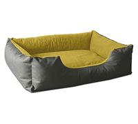 BedDog® lit pour Chien LUPI, Gris/Jaune, S env. 55x40 cm,Panier Corbeille, Coussin de Chien