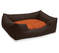 BedDog lit pour Chien Mimi, Brun/Orange, XL env. 100x85 cm,Panier Corbeille, Coussin de Chien