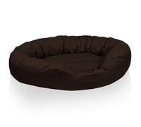 BedDog® lit pour Chien Sunny, Corbeille, Panier, canapé, Coussin Ovale pour Chien, Housse Amovible, Taille L, Chocolate, Brun