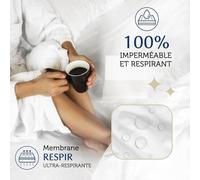 Beddy-Bye Protege Matelas 160x200 Impermeable Lot de 2 Respirant Infroissable Certifié Oeko-Tex - Alaise 160 x 200 Imperméable avec 4 Coins Élastiques Éco-Responsable - Blanc