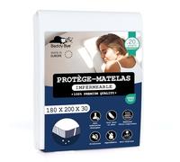 Beddy-Bye Protege Matelas 180x200 Imperméable Respirant Infroissable Certifié Oeko-Tex - Alese 180 x 200 Impermeable avec 4 Coins Élastiques Éco-Responsable - Blanc