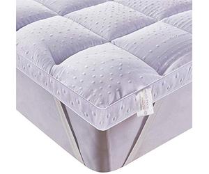 Bedecor Surmatelas 160x200 cm Couvre Matelas en Microfibre,Antidérapant,Convient également pour Les Lits Boxspring et Les Matelas à Eau