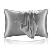 BEDELITE Lot de 2 taies d'oreiller en satin pour les cheveux et la peau, super douces et rafraîchissantes similaires aux taies d'oreiller en soie avec fermeture à enveloppe, cadeau pour homme et femme