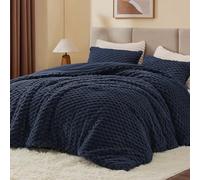 BEDELITE Parure de lit Moelleuse en Polaire Douce pour très Grand lit, Ensemble de literie Chaude pour l'hiver, Parure de lit pelucheuse 3 pièces (1 Couette, 2 taies d'oreiller)