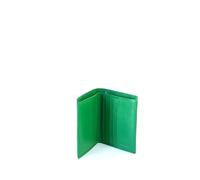 BEDETTI Élégant portefeuille pour homme en cuir avec ouverture à livre et porte-cartes intégré, vert, Altezza 11 cm, Larghezza 9 cm, Profondità 2 cm., Classique, élégant