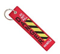 BedEuu 1 porte-clés aviation en gros avec inscription « Do Not Pull Danger Remove Before Flight » - Broderie des deux côtés - Accessoires pour clés de voiture, Modèle 15, 13 cm