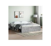 Bedframe betongrijs 140x190 cm3203904