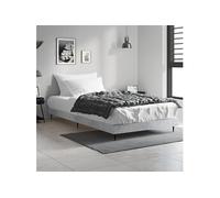 Bedframe bewerkt hout betongrijs 100x200 cm832265