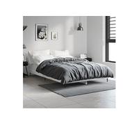 Bedframe bewerkt hout betongrijs 120x190 cm832297