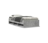 vidaXL Cadre de lit sans matelas gris béton 75x190cm bois d'ingénierie