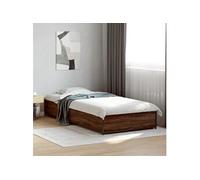 vidaXL Cadre de lit sans matelas chêne marron 100x200 cm