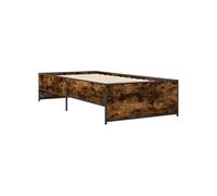 Cadre de lit sonoma gris 140x190 cm bois d'ingénierie et métal lit vidaXL
