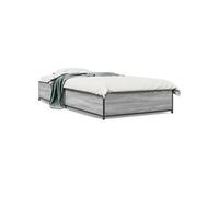 Bedframe bewerkt hout en metaal grijs sonoma eiken 90x190 cm845119