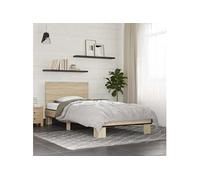 Vidaxl Cadre De Lit Sans Matelas Chêne Sonoma 75x190 Cm Multicolore