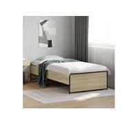 Vidaxl Cadre De Lit Sans Matelas Chêne Sonoma 90x200 Cm Multicolore