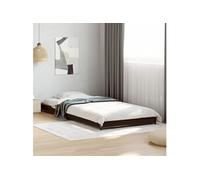 vidaXL Bedframe bewerkt hout en metaal zwart 90x190 cm845181 Noir G