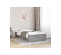 Cadre de Lit Adulte Meuble Chambre à Coucher Intérieur Bois d'Ingénierie vidaXL