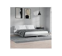 vidaXL Cadre de lit sonoma gris 140x200 cm bois d'ingénierie 832251