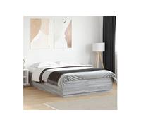 Cadre de Lit Double Adulte Chambre Blanc 150x200 cm Bois d'Ingénierie vidaXL