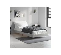 vidaXL Bedframe bewerkt hout grijs sonoma eikenkleurig 75x190 cm832315 Gris G