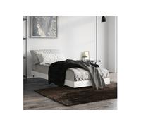 Bedframe bewerkt hout hoogglans wit 75x190 cm832207