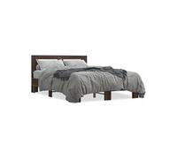 Vidaxl Cadre De Lit Sans Matelas Chêne Marron 120x200 Cm Multicolore