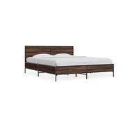Vidaxl Cadre De Lit Sans Matelas Chêne Marron 150x200 Cm Multicolore