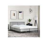 vidaXL Cadre de lit Sonoma gris – sans matelas, bois d'ingénierie et métal – 140x190 cm