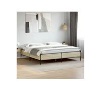 Bedframe bewerkt hout metaal sonoma eikenkleurig 180x200 cm3279783