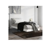 Bedframe bewerkt hout wit 75x190 cm832205