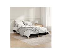 Bedframe bewerkt hout zwart 120x190 cm832086