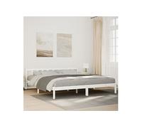 Vidaxl Cadre De Lit Extra Long Sans Matelas 200x210 Cm Bois Massif Pin Marron