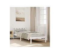 Cadre de lit extra long sans matelas 80x210 cm bois massif pin, lit, meuble de chambre à coucher, lit en bois, lit simple, cadre de lit en bois
