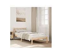 Vidaxl Cadre De Lit Extra Long Sans Matelas 80x210 Cm Bois Massif Pin Marron