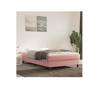 Bedframe fluweel roze 120x200 cm3120765