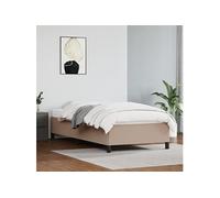 Bedframe kunstleer cappuccinokleurig 100x200 cm347238