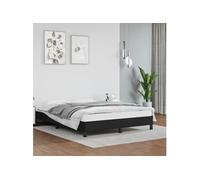 346904 vidaXL Cadre de lit Noir 140x200 cm Similicuir