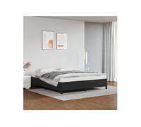 Vidaxl Cadre De Lit Sans Matelas Noir 180x200 Cm Similicuir Noir