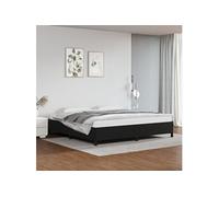 Vidaxl Cadre De Lit Noir 200x200 Cm Similicuir Noir