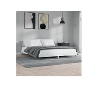Vidaxl Cadre De Lit Blanc 120x200 Cm Bois D'ingénierie Blanc